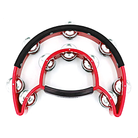 MAXTONE 818N/P Power-2 Tambourine w/Protecting Trim (Red)