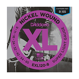 D`Addario EXL120-8 XL 8-STRING SUPER LIGHT (09-65)