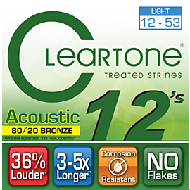 Cleartone 7612 ACOUSTIC 80/20 BRONZE LIGHT 12-53