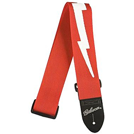 GIBSON ASGSBL-20 LIGHTNING BOLT STYLE 2' SAFETY STRAP - FERRARI RED