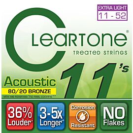 Cleartone 7611 ACOUSTIC 80/20 BRONZE ULTRA LIGHT 11-52
