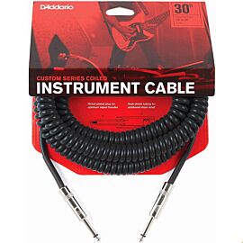 D'ADDARIO PW-CDG-30BK Coiled Instrument Cable - Black