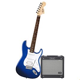 Fender SQUIER Affinity Strat HSS & G-Dec Jr, Amp - Metallic Blue