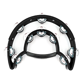 MAXTONE 818N/P Power-2 Tambourine w/Protecting Trim (Black)