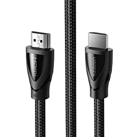 UGREEN HD140 HDMI to HDMI, 1.5 m, v2.1 UltraHD 8K-3D Braided Nylon Black 80402