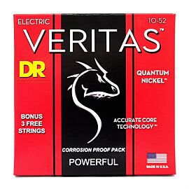 DR STRINGS VERITAS COATED CORE ELECTRIC GUITAR STRINGS - MEDIUM TO HEAVY (10-52)