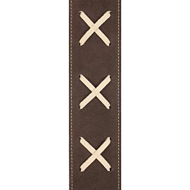 D'ADDARIO 25VDG00 VINTAGE SUEDE GUITAR STRAP (BROWN)